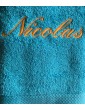 Drap de bain bleu océan personnalisé