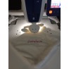 Doudou plat Agneau personnalisé en boutique au prénom Cataleya avec écriture V7 de couleur rose.