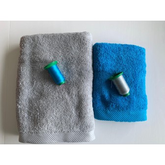 Ensemble bleu turquoise, gris clair