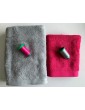 Ensemble fushia, gris clair