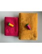 Ensemble jaune soleil, fushia
