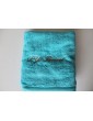 Drap de bain bleu océan personnalisé