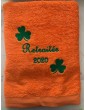 Drap de bain personnalisé texte avec motifs optionnels