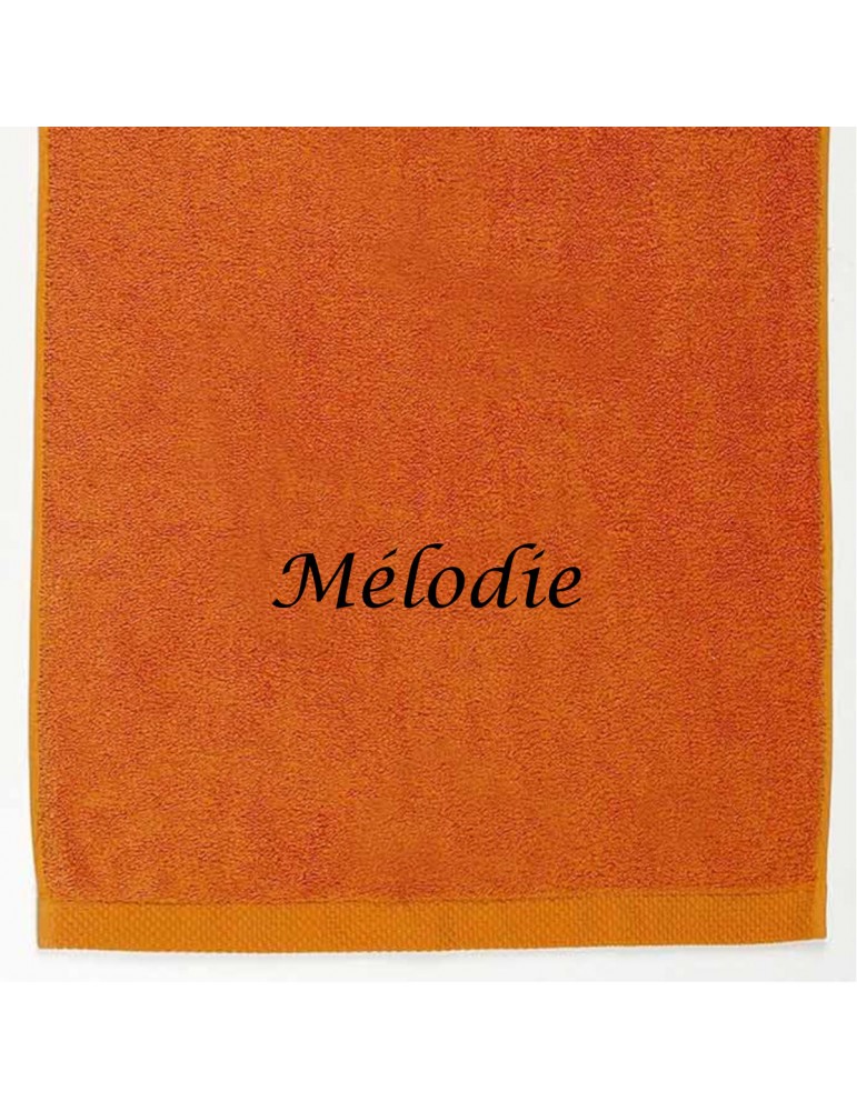 Serviette de bain personnalisée prénom Mélodie