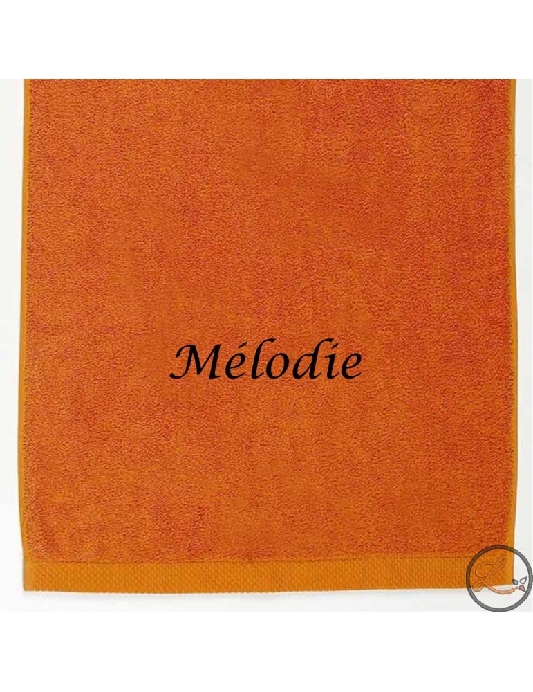 Serviette de bain personnalisée prénom Mélodie