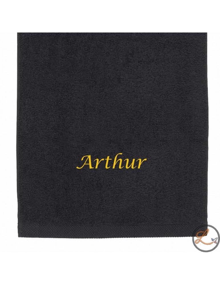 Serviette de bain personnalisée prénom Arthur