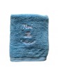 Drap de bain bleu ciel personnalisé prénom Noé