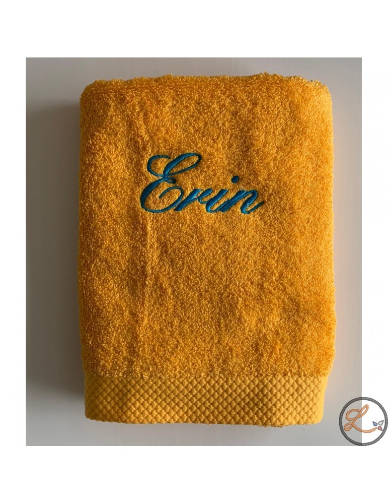 Serviette personnalisée prénom Erin et écriture script