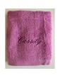 Drap de bain lavande personnalisé prénom Cassily