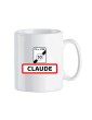 Mug anniversaire personnalisé prénom et âge avec imitation fin de zone à vitesse limitée