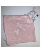 Doudou lapin rose personnalisé prénom Yuna et motif Triskèle