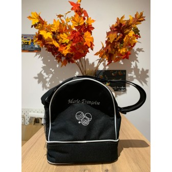 Sac de pétanque personnalisé avec prénom Marie-Françoise et motif boules de pétanque