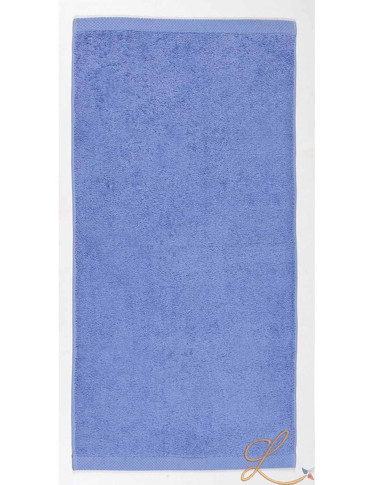 Drap de bain bleu azur personnalisé