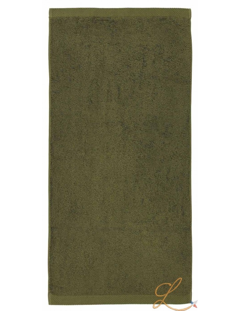 Drap de bain kaki personnalisé