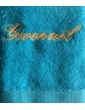 Drap de bain bleu océan personnalisé
